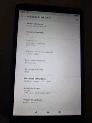 Tablet Lenovo TB-8505F Negra