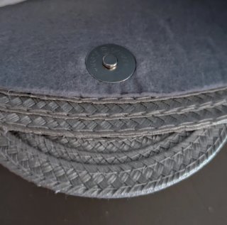 Pochette elegante paglia perla