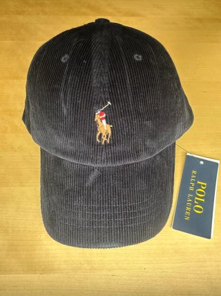 Polo Ralph Lauren Black Corduroy Cap