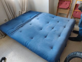 Sofá cama 140x190 azul