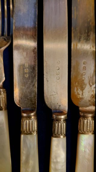 Set 24 posate Cassetti Old Sheffield 1890