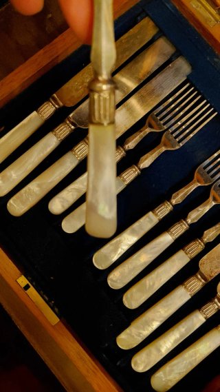 Set 24 posate Cassetti Old Sheffield 1890