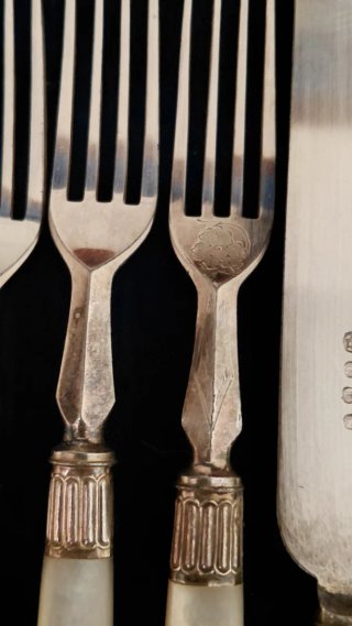 Set 24 posate Cassetti Old Sheffield 1890