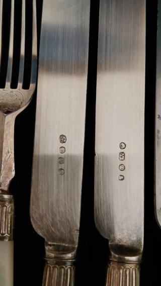 Set 24 posate Cassetti Old Sheffield 1890