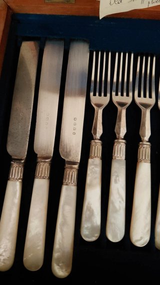 Set 24 posate Cassetti Old Sheffield 1890