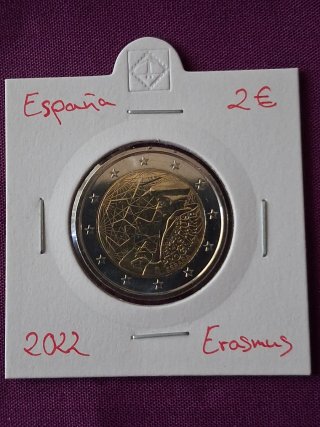 Moneda 2€ España 2022 Erasmus