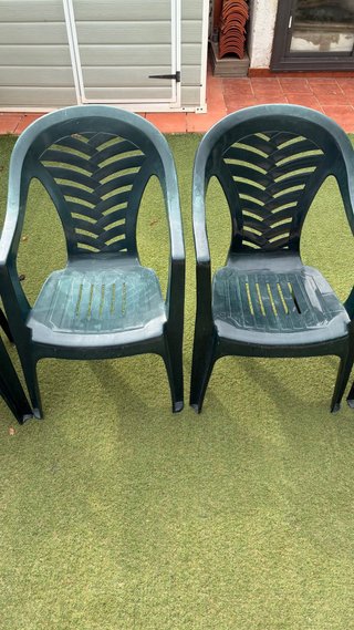 6 Sillas de Terraza Verdes