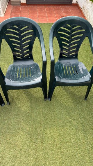 6 Sillas de Terraza Verdes