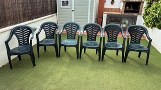 6 Sillas de Terraza Verdes