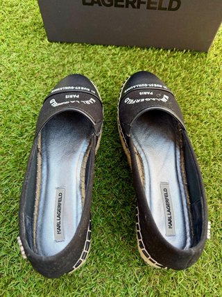 Alpargatas Karl Lagerfeld plataforma negras