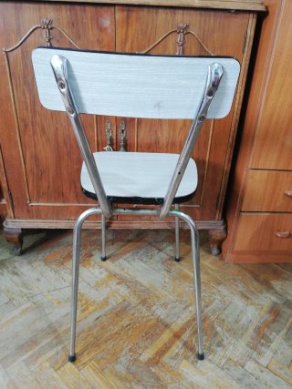Silla Vintage Metálica Blanca