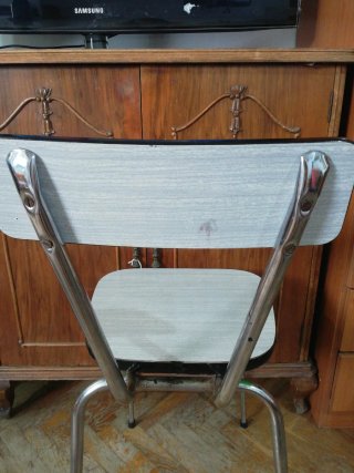 Silla Vintage Metálica Blanca