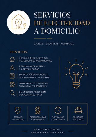 Servicios profesionales de electricidad