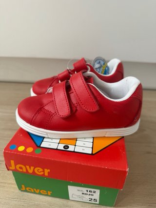 Zapatillas Javer velcro rojas T. 25
