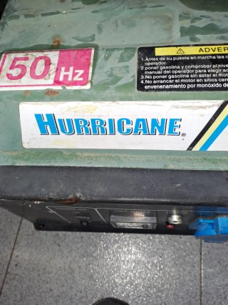Generador Gasolina Hurricane HG1200 50Hz