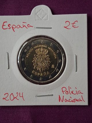 Moneda 2€ España Policía Nacional 2024