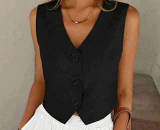 Chaleco negro de vestir