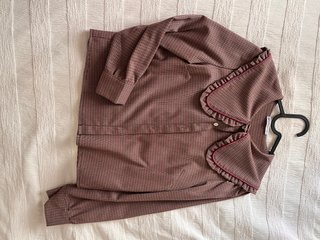 Blusa vintage cuello bebé cuadros