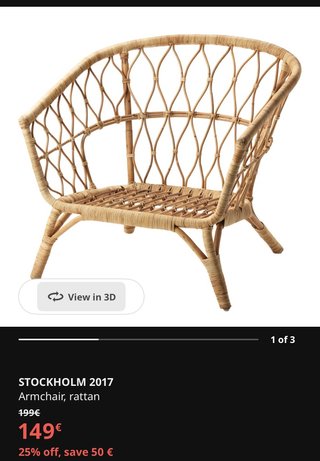 Sillón Rattan Stockholm 2017