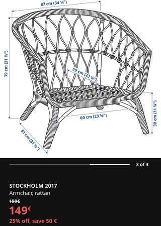 Sillón Rattan Stockholm 2017