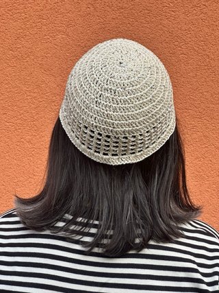 Cappello uncinetto cotone con paillettes
