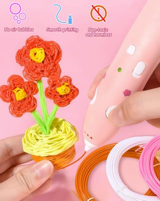 Filamento PLA 3D Bixury per penna 3D, 20 colori, 200 m