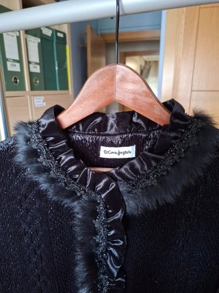 Chaqueta El Corte Ingles Chenilla, Raso y Piel