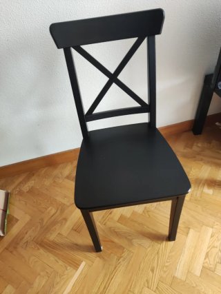 Silla Ikea Madera Negra