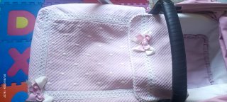 Saco capazo Bugaboo rosa con encaje