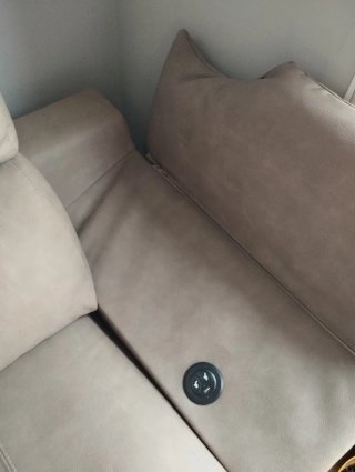 Sofá 2 plazas beige/gris casi nuevo