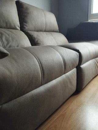 Sofá 2 plazas beige/gris casi nuevo