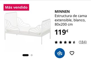 Cama extensible Ikea blanca