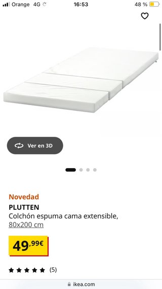 Cama extensible Ikea blanca