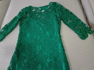 Vestido verde de encaje