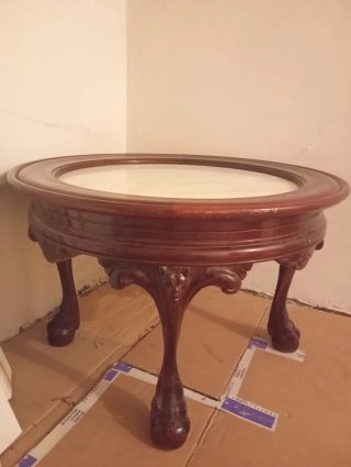 Tavolo da salotto in legno e marmo