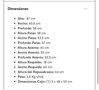 Sillas madera acacia, marca The Masie