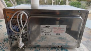 Microondas Haier plateado