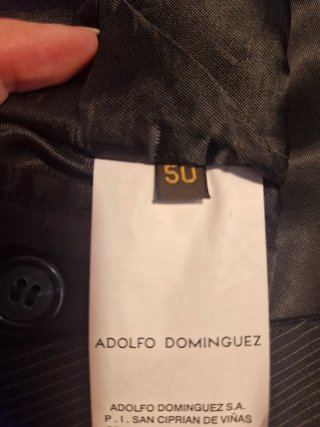 Traje Adolfo Dominguez Negro Talla 50/  M