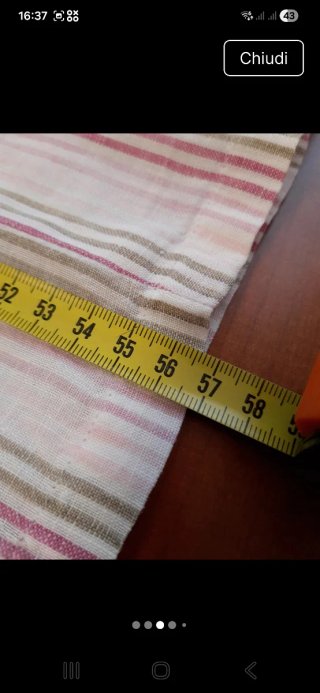 Camicia donna a righe rosa e bianche taglia 42 ita