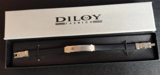 Pulsera Diloy Acero y Caucho.