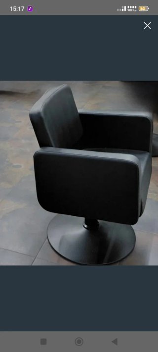 Sillones de peluquería negro (2unidades).