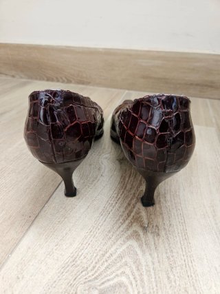 Zapatos de tacón efecto cocodrilo – Talla 40