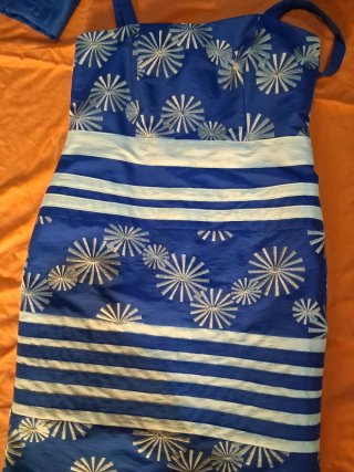 Conjunto Vestido y Chaqueta Azul Talla 42