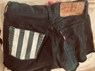 Shorts vaqueros negros Levi”S 501