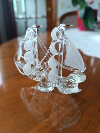 Figura Barco Vela Cristal