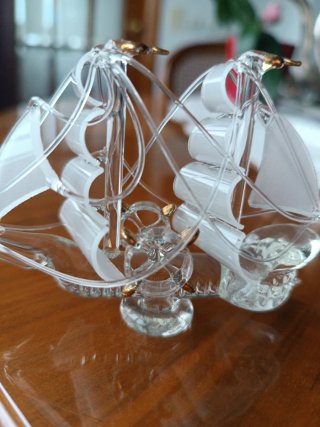Figura Barco Vela Cristal