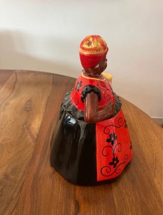 Biscottiera Mamy in ceramica rossa e nera