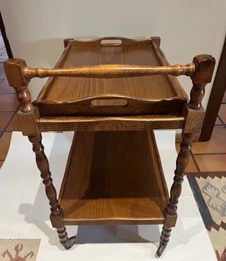 Carrito camarera vintage de madera