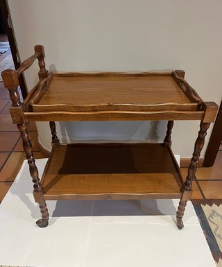 Carrito camarera vintage de madera