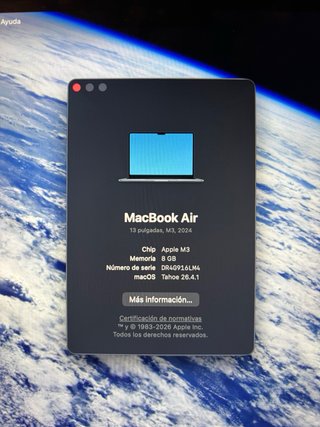 2024 MacBook Air M3 13.6 Plata/Gris Espacial